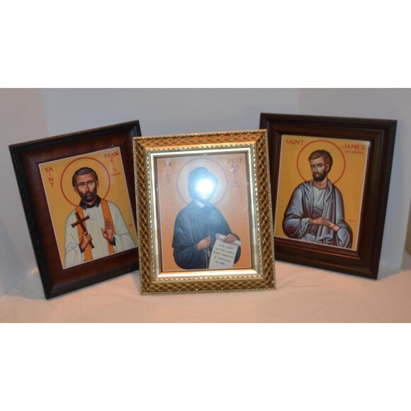 Religious Catholic Wall Decor Saints for Prayers Worship Framed - Picture 3 of 6